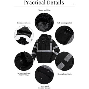 2025/2026 <b>Mens</b> Winter Varsity <b>Jacket</b> Durable Polyester/Cotton Fabric Quick Dry Breathable Comfortable Fit Stand Collar Front - Product Image 6