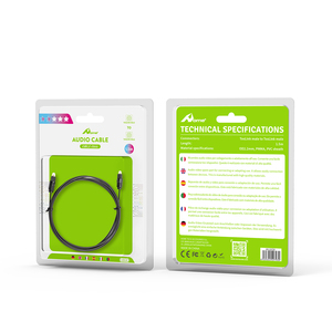 LCB-87 noir 1.5m câble Audio TOSLINK mâle TOSLINK mâle conducteur en cuivre pur fibre optique veste en Nylon prise Audio 3.5mm - Product Image 1