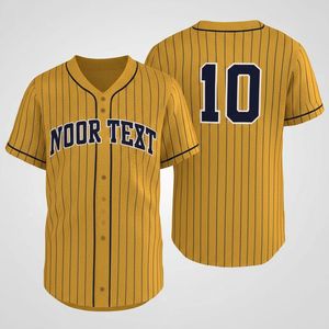 Maillot de baseball élégant T-shirt de baseball imprimé de logo personnalisé Chemises de baseball rayées - Product Image 1