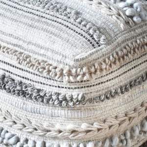 Puf de lana estampado cómodo al mejor precio, cojín de suelo hecho a mano otomano, reposapiés, asiento, decoración para sala de estar, estilo moderno - Product Image 2