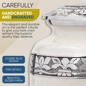 Urne de crémation pour les cendres humaines de Forever Lane | Urnes commémoratives soigneusement fabriquées à la main avec des finitions élégantes pour honorer et se souvenir - Product Image 2