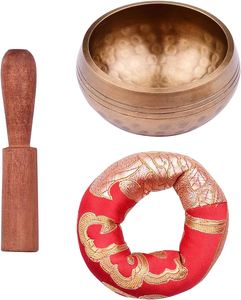 Cuenco tibetano de Yoga martillado, cuenco de Yoga de forma redonda de latón puro, cuenco de Yoga de curación y meditación con sonido a la venta - Product Image 6