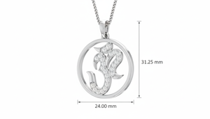 จี้ทองคำ 14K ประดับเพชรทรงกลมธรรมชาติ สำหรับผู้หญิงและผู้ชาย - Product Image 2