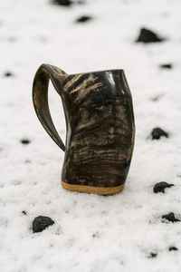 Tasse en corne de Style Viking faite à la main chope à boire authentique tasse en corne de buffle finition naturelle verres - Product Image 4