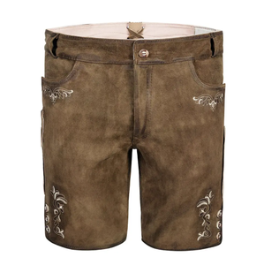 Lederhosen sur mesure à taille haute pour hommes et garçons, fabriqués en tissu - Product Image 1