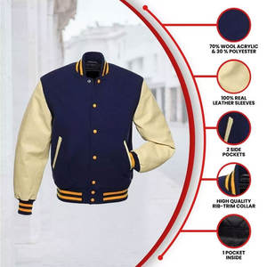 Vestes universitaires nouveau design pour hommes-Manteaux athlétiques personnalisés de style baseball - Product Image 2