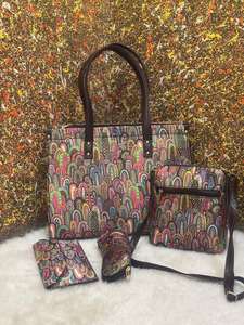 Conjunto combinado de bolso bohemio de 4 piezas a la moda 2025, algodón acolchado para mamá y bebé, bolsa de viaje para pañales, Estuche para gafas, sobre con logotipo - Product Image 2