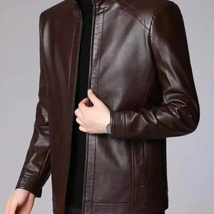 Chaqueta de Motociclista de Cuero Negra de Invierno Personalizada OEM para Hombre - Product Image 2