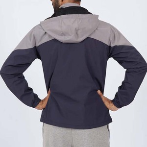 Wholesale Waterproof Breathable <b>Patchwork</b> Front Customized Soft Shell Hooded Unisex Winter Windbreaker Men's Outdoor <b>Jacket</b> - Product Image 2