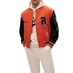 Chaqueta Universitaria Acolchada de Lona para Invierno, Estilo Urbano, con Capucha, Bordado Personalizado, Diseño Propio, Chaqueta de Béisbol Universitaria para Hombre - Product Image 3