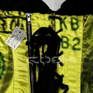 Trendy Satin Fashion <b>Outfit</b> Hourglass <b>Sexy</b> Figure Dollar Print Corset and Skirt Set Supplier - Product Image 4