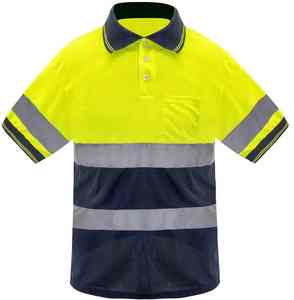 OEM High Visibility Safety T-Shirts Custom Logo Security Breathable Black <b>Reflective</b> Tee Wholesale Spandex <b>Material</b> - Product Image 2