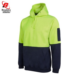 Sudadera con capucha de algodón pesado para hombre, sudadera informal a prueba de agua, transpirable, reflectante, ropa de trabajo protectora, características de seguridad - Product Image 3