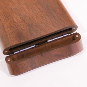 LUXURY CUSTOM Classic Black Walnut Wooden <b>Cigarette</b> <b>Case</b> Slim Pocket High Quality Storage Container Handmade Gift - Product Image 2