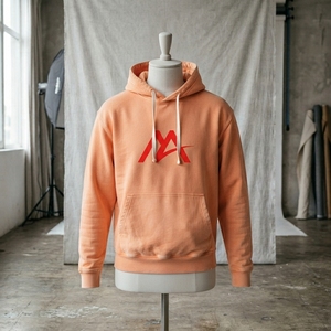 Sudadera con Capucha Gráfica Color Durazno Naranja para Hombre, de Forro Polar, Estilo Urbano, Moda Casual, Top con Capucha, Venta al por Mayor Personalizada OEM ODM - Product Image 3