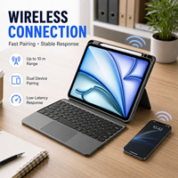 Étui clavier détachable ODM pour tablette avec pavé tactile en verre, coque magnétique rotative à 360° pour la vente en gros et l'approvisionnement en marque blanche