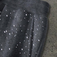 Pantalon de survêtement large imprimé personnalisé, style streetwear, avec cordon de serrage et taille élastique, pantalon Drip, pantalon à strass, pantalon Hip Hop pour homme