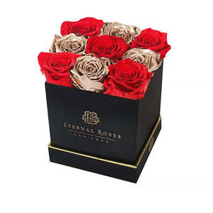 Lennox Eternal Rose Gift Box Large Square Be Mine for Valentine's Day Mother's Day Made of Durable Eternal Flower Material - Product Image 3