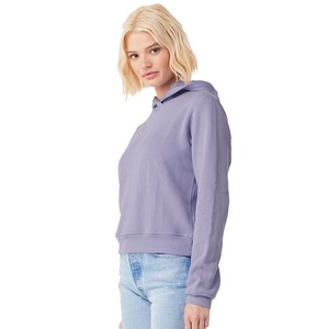 100% señoras algodón Crop Hoodies manga larga Tops con capucha Lounge Crop sudaderas - Product Image 4
