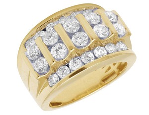 Joyería personalizada en plata S925 corte redondo Moissaanite diamante anillo de compromiso hombre - Product Image 1
