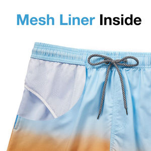 Shorts de bain pour hommes en polyester de haute qualité, séchage rapide, respirant, shorts de plage personnalisés, sublimation, short de planche solide, taille mi-haute - Product Image 4