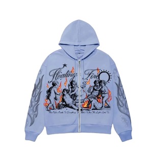 Sudadera con Capucha de Invierno, Estilo Vintage, Holgada, con Cierre, Personalizada con Serigrafía |   100% Algodón de Felpa |   Hombro Caído |   Unisex Informal - Product Image 3