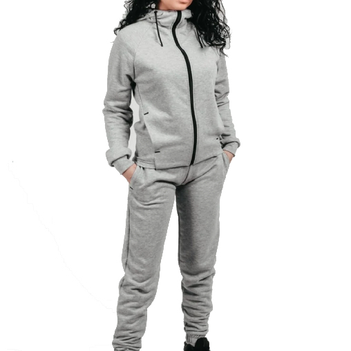 Custom Logo Printing Plus Size Winter Women's Reversible Windproof Quick Dry Heavyweight Tracksuit Set Cotton Polyester