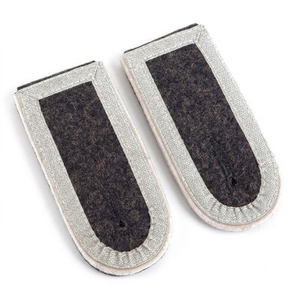 Épaulettes de cérémonie grises et blanches à bordure brodée Wallow Embroidery Works pour uniforme officiel OEM - Product Image 3