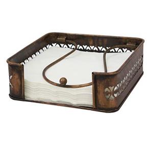 Caja de soporte de pañuelos de madera y Metal para uso en el hogar y el automóvil Caja de pañuelos de Metal Decoración de sala de estar Contenedor de servilletas Uso de caja de pañuelos - Product Image 3