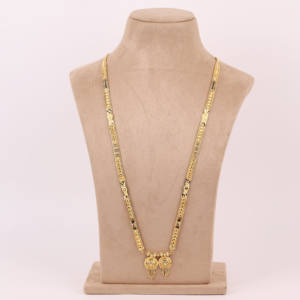 Mangalsutra ชุบทองแบบดั้งเดิมสำหรับผู้หญิงของขวัญในโอกาสพิเศษสำหรับงานแต่งงานฤดูกาลทองแดงทองเหลือง chapado En Oro laminado - Product Image 1