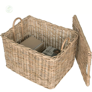 Caja de Almacenamiento Rectangular con Núcleo de Ratán, Tapa Hecha a Mano, Caja de Almacenamiento Ecológica y Natural para Decoración del Hogar, Venta al por Mayor desde Vietnam - Product Image 1