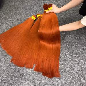Naranja 100% Virgen Remy Cutícula recta alineada Extensiones de cabello humano vietnamita Cabello vietnamita a granel - Product Image 3