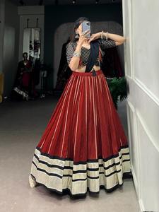 Dernier créateur Pure Chanderi Soie Broderie Patti Lehenga Choli FabZone Haute Qualité Robe Ethnique Adulte Fête Spéciale - Product Image 3