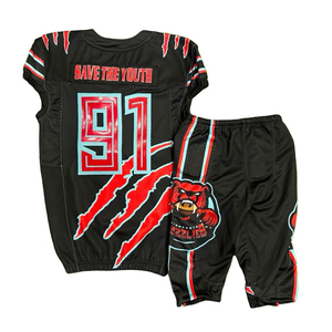 เสื้อฟุตบอลอเมริกันแบบสั่งทำพิเศษ ไซส์พลัส ระบายอากาศได้ดี แห้งเร็ว ยืดหยุ่นได้ ผลิตจากโพลีเอสเตอร์ 100% ชุดฟุตบอลสำหรับผู้ใหญ่แบบยูนิเซ็กซ์ - Product Image 2