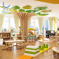 Étagère en bois Montessori en forme d'arbre avec rangement pour les classes de maternelle, de crèche et de jardin d'enfants, idéale pour la lecture des tout-petits
