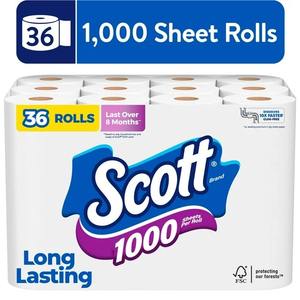 Scott 1000 <b>Toilet</b> Paper, 20 <b>Rolls</b> - Product Image 4