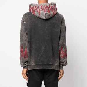 Pulls surdimensionnés assortis pour couples, sweats à capuche vintage en molleton épais délavé à l'acide pour hommes et femmes - Product Image 2