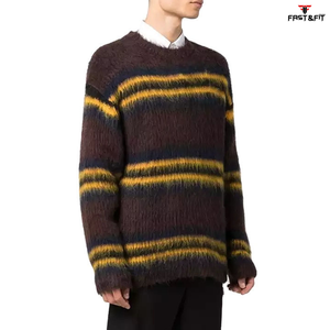 Pull en cachemire et laine à séchage rapide, personnalisable à l'avant, tricoté, décontracté, col rond, dernière mode, pull d'hiver pour l'extérieur - Product Image 3