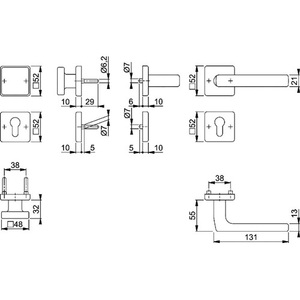 ตู้เก็บของสแตนเลสสตีล Dallas Fire Protection รุ่น FS-E43L/52/52S/1643 ประตู F69 D/K สำหรับความหนา 40-65 มม. แบบ PZ Square DIN - Product Image 3