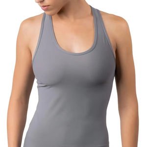 Chaleco de Yoga de secado rápido al aire libre Slim Fit Running Fitness mujeres camiseta sin mangas personalizada mujeres verano nuevo estilo camisetas sin mangas chaleco cómodo - Product Image 3