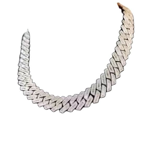 Trendy Gold and <b>Silver</b> Plated <b>Cuban</b> Handmade <b>Chain</b> Stylish Men's Necklace Durable Fashion Jewelry Ideal for Daily Wear - Product Image 3