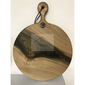Planche à découper en bois de forme ronde murale en vedette finition d'écrou mural planche à découper créative faite à la main Logo personnalisé disponible - Product Image 1