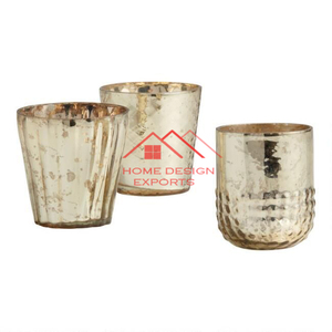 แก้วเคลือบคำปฏิญาณสำหรับตกแต่งแสงที่วางเทียนแก้วสำเร็จรูปแบบโบราณขนาดใหญ่สำหรับตกแต่งบ้านและโรงแรมเชิงเทียนสีเงิน - Product Image 6