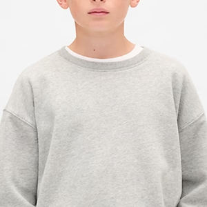 Sudadera de Manga Larga de Color Sólido para Niños / Material Transpirable con Diseño de Logotipo Personalizado, Cuello Redondo y Mangas Completas 2026 - Product Image 2