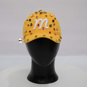 Casquette de baseball sport personnalisée à 5 panneaux brodée en 3D avec strass Casquettes de baseball en cristal ajustées à la mode pour hommes avec logo personnalisé - Product Image 1