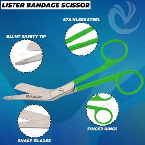 Juego de tijeras Vaslcare Premium Nursing, 3 uds., fórceps manuales con pinzas de vendaje quirúrgico hemostático - Product Image 6