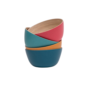 Bols en bambou filé naturel de couleur pastel, bols à salade, couleurs personnalisables, parfaits pour servir des aliments fabriqués au Vietnam - Product Image 6