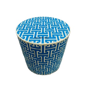 Venta caliente Hotel Ware MDF Bone Inlay Taburete Venta al por mayor Bone Inlay Modern Good Quality Living Room Taburete para dormitorio de SCI 2024 - Product Image 4