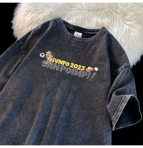 Customized Pattern <b>T</b>-<b>shirt</b> Men's Digital Printing Vintage Acid Wash <b>T</b>-<b>shirt</b> Men's Oversized <b>T</b>-<b>shirt</b> - Product Image 4