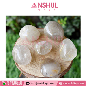 Gama exclusiva de piedras caídas de rutilo dorado de excelente calidad para crear arreglos y decoración del hogar - Product Image 4